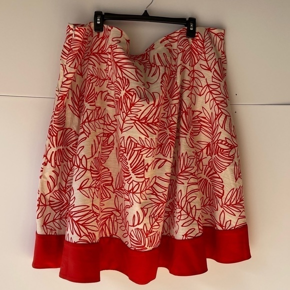 Lane Bryant Women's Plus Size A-Line Pleated Flared Skirt Linen Cotton, Sz 28 - Picture 9 of 9